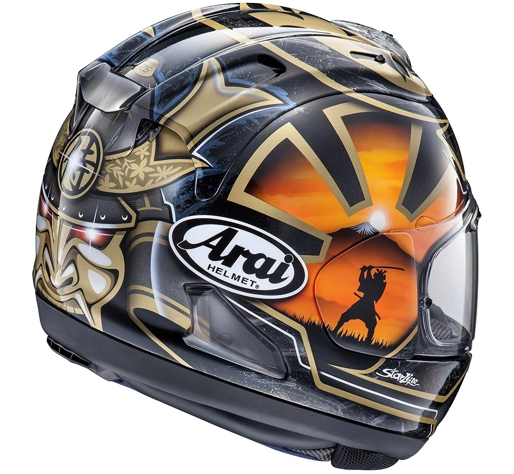 Best Sale ⭐ Arai RX-7V Pedrosa Spirit Helmet - Gold - L ❤️ 4 Best Sale ⭐ Arai RX-7V Pedrosa Spirit Helmet - Gold - L ❤️ - Image 2