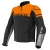 Best Pirce 🛒 Dainese - Agile Black Orange Grey Leather Jacket 😉