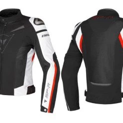 Promo 🤩 Dainese - Super Speed Tex Black White and Red Jacket 😀